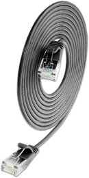 SLIM KAT6A 10 Gigabit Lightpatchkabel rund, U/UTP, Ø 3,6 mm, schwarz