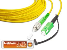 Lightwin High Quality Simplex LWL Patchkabel, SM, FC/APC - SC/APC