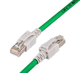 Wirewin KAT6A LED Patchkabel, S/FTP, Lifetime Warranty, grün 