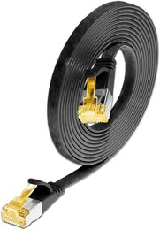 SLIM KAT6A 10 Gigabit Slimpatchkabel, U/FTP, flach, schwarz 