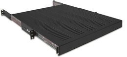 Wirewin 19'' 1HE ausziehbarer Fachboden, bis max. 35kg, schwarz 