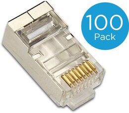  Modularstecker RJ45 (8-Pole / 8-Kontakte), geschirmt, 100er-Pack