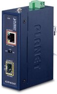 Industrial Compact 100/1000Base-X to 10/100/1000Base-T PoE+ Media Converter