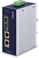 IP30 Industrial 2Port 100/1000X SFP to 2Port 1Gbit 802.3bt PoE++ Media Converter