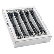 KAT6A 10 Gigabit Lightpatchkabel, 0,25m, U/FTP, Ø 3,8mm, schwarz, 50-Pack
