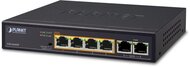 4-Port 10/100TX 802.3af/at PoE + 2-Port 10/100TX Desktop Switch, 60W PoE Budget