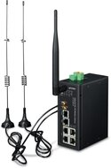 Industrial 4G LTE Cellular Wireless Gateway with 5-Port 10/100/1000T 