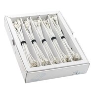 KAT6A 10 Gigabit Lightpatchkabel, 0,25m, U/FTP, Ø 3,8mm, weiss, 50-Pack
