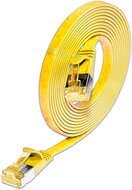 KAT6A 10 Gigabit Slimpatchkabel, U/FTP, flach, gelb 