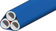 Rohrverbund mit 3x 14/10-er Rohren, direkt erdverlegbar, UV beständig, blau