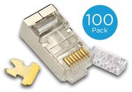 Modularstecker RJ45 (8-Pole / 8-Kontakte), geschirmt, 100er-Pack