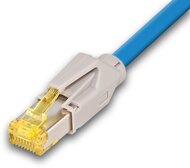 KAT6A HQ Patchkabel, DRAKA 500MHz, Hirose TM31, LSOH, blau 