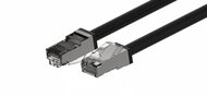 Outdoor Patchkabel KAT6A, Anti-UV PUR Mantel, S/FTP, schwarz 