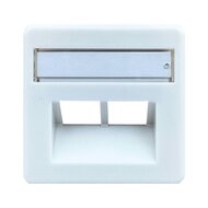 Keystone Zentralplatte für 2 Module, Schalterprogramm-fähig, RAL9010