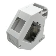 DIN-Hutschienengehäuse für Keystone-Module, 1-Port, werkzeuglose Montage, grau