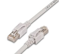 KAT6A LED Patchkabel, S/FTP, Lifetime Warranty, grau 