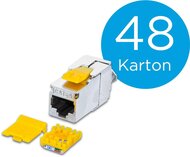 KAT6A 10 Gigabit Ethernet SLIM Keystone Modul 