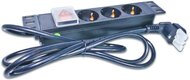 10'' 1HE Steckdosenleiste mit 3x Schuko- Buchsen, Schalter, 10A