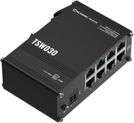 IP30 Industrie 8-Port 100 Mbit unmanaged Hutschienen-Switch, -40°C - +75°C
