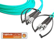 High Quality Duplex LWL Patchkabel, MM OM3, FC - ST 