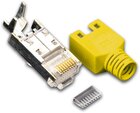 RJ45 KAT5e TM11 Stecker inkl. Knickschutztülle, gelb, 50-Pack