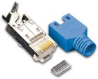 RJ45 KAT5e TM11 Stecker inkl. Knickschutztülle, blau, 50-Pack