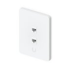 Universelle, lackierbare Keystone-Wandplatte, 2 Port, vertikal, 4er-Pack
