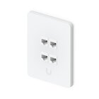 Universelle, lackierbare Keystone-Wandplatte, 4 Port, vertikal, 4er-Pack
