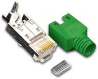 RJ45 KAT5e TM11 Stecker inkl. Knickschutztülle, grün, 50-Pack
