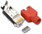 RJ45 KAT5e TM11 Stecker inkl. Knickschutztülle, rot, 50-Pack