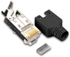 RJ45 KAT5e TM11 Stecker inkl. Knickschutztülle, schwarz, 50-Pack
