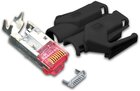 RJ45 KAT6 TM21 Stecker inkl. Knickschutztülle, schwarz, 50-Pack