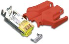 RJ45 KAT6A TM31 Stecker inkl. Knickschutztülle, rot, 50-Pack