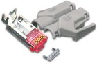 RJ45 KAT6 TM21 Stecker inkl. Knickschutztülle, grau, 50-Pack