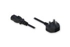 Stromkabel, UK, Type G Stecker auf C13 Stecker
