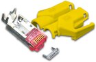 RJ45 KAT6 TM21 Stecker inkl. Knickschutztülle, gelb, 50-Pack