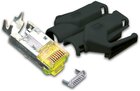 RJ45 KAT6A TM31 Stecker inkl. Knickschutztülle, schwarz, 50-Pack