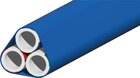 Rohrverbund mit 3x 14/10-er Rohren, direkt erdverlegbar, UV beständig, blau