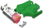 RJ45 KAT6 TM21 Stecker inkl. Knickschutztülle, grün, 50-Pack
