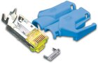 RJ45 KAT6A TM31 Stecker inkl. Knickschutztülle, blau, 50-Pack