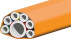 Rohrverbund mit 1x14/10 + 6x 7/4-er Rohren, direkt erdverlegbar, UV beständig
