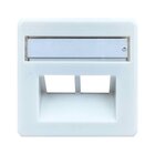 Keystone Zentralplatte für 2 Module, Schalterprogramm-fähig, RAL9010