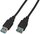USB 3.0 Kabel, A-Stecker/A-Buchse, schwarz 
