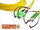 High Quality Duplex LWL Patchkabel, SM, SC/APC - ST/APC