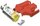 RJ45 KAT6A TM31 Stecker inkl. Knickschutztülle, rot, 50-Pack