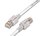 KAT6A LED Patchkabel, S/FTP, Lifetime Warranty, weiß 