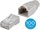Modularstecker RJ45 (8-Pole / 8-Kontakte), geschirmt, mit Tülle, grau, 100er-Pkg