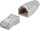 Modularstecker RJ45 (8-Pole / 8-Kontakte), geschirmt, mit Tülle, grau