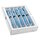 KAT6A 10 Gigabit Lightpatchkabel, 0,15m, U/FTP, Ø 3,8mm, blau, 50-Pack