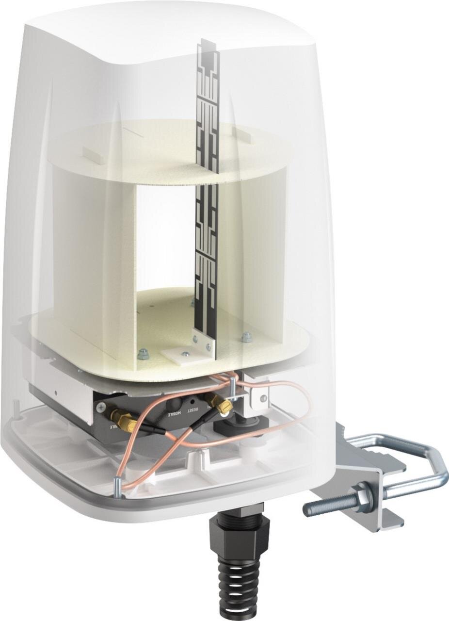 QuSpot für RUT240/230, IP67 Outdoor Gehäuse mit LTE Omni- & WiFi Antenne